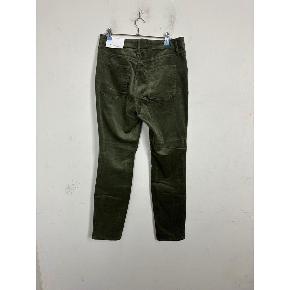 LOFT Curvy High Waist Skinny Corduroy Pants Olive Green Size 30 10 NEW - Picture 3 of 11